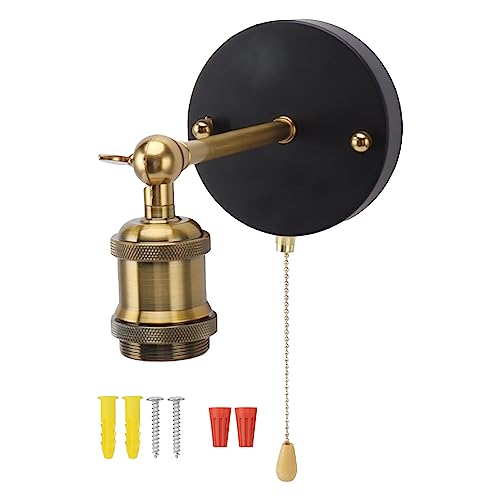 Lámpara Vintage de Pared, Aplique de Hierro Ajustable Oro, Luz Aplique Pared de Flexo para Dormitorio - Diseño Retro, Fácil Instalación, Ideal para Salón y Bar