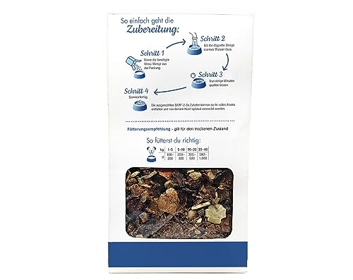 TACKENBERG Complete – Barf 2 Go-Menü vom Geflügel mit Obst Risotto für Hunde, 500 g