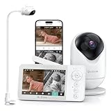 Dr.Care Baby Monitor Video e Audio Smart WiFi con App Mobile, Schermo Diviso 4" 720P e Telecamera 1080P, Visione Notturna HD, Audio Bidirezionale (1 Telecamera + 1 Monitor + 1 Supporto Clip)
