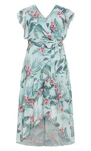 Image of City Chic Women's Plus Size Maxi Dress - Flirty Tier Print