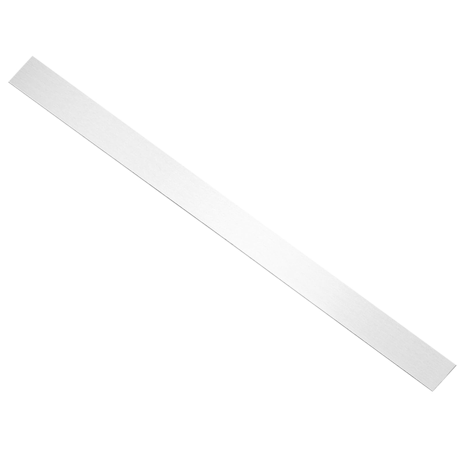 sourcing map 304 Stainless Steel Sheet Gap Filler, 30" x 2" Self-Adhesive Metal Molding Trim Strip Gap Cover for Microwave Mirror Frame Home Decoration, Brushed Silver