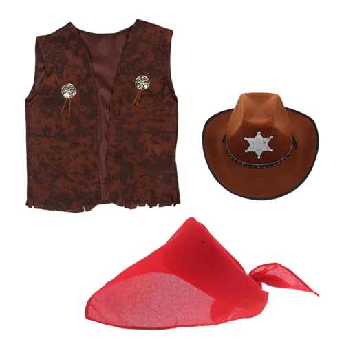 Regalo de disfraz de granjero para niños conjunto de mezclilla con sombrero para cumpleaños