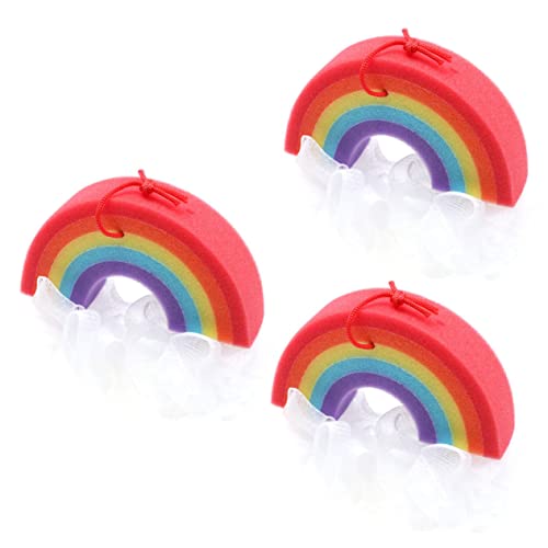 OATIPHO 3stücke Regenbogenfarbenes Duschgel Bunte Duschbälle Sprudelnde Körperpeeling-bälle Badeblumen Für Angenehm Anwendung Leicht Tragbar Für Reisen