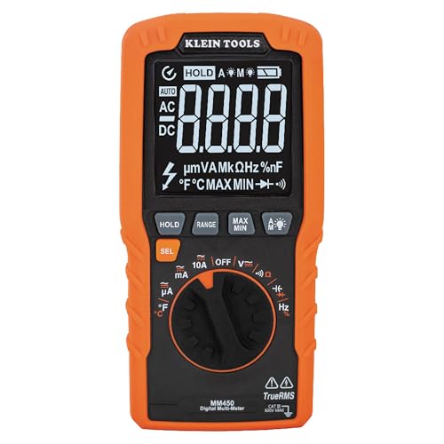 Klein Tools MM450 Slim Digital Multimeter, Reverse Contrast Display...