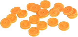 ZIZWAY Lxuan-Timing Pulley 20Pcs 2mm Hole Orange Plastic Belt Pulley for DIY RC Toy Car Airplane Accessories, High Precision