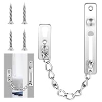 Die Diebstahlsicherungskette Chain Door Lock Türschutz Sicherheitsschloss Kettenschlösser Tür Sicherheitskette Kettenschloss für Innentüren Diebstahlsichere Sicherheitsschlösser mit 4 Schrauben
