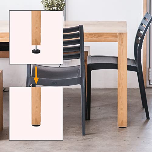 20 Pcs M6 Adjustable Furniture Levelers With Jam Nuts, Leveling Feet Screw Table Feet Heavy Duty Leg Levelers In Chair Feet With T-Nuts Table Chair Leveler Furniture Glide Leveling Feet Metric #TOP3