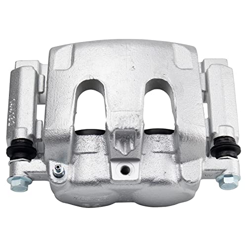 Image of TRQ Rear Brake Caliper Set Zinc Coated Brackets Hardware Compatible with 2005-2012 Ford F 350 Super Duty 2011-2012 F 450 Super Duty