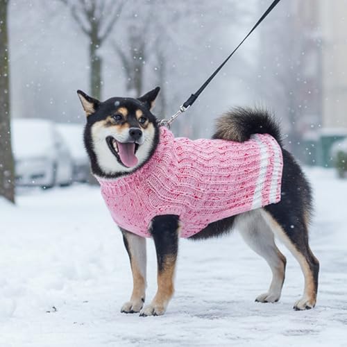 Pull pour chien rose à col roulé chaud CUSOZWO du S au XL - 8