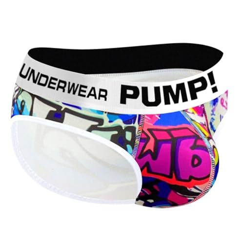 Men's sports breathable low-waist briefs graffiti fashion4
