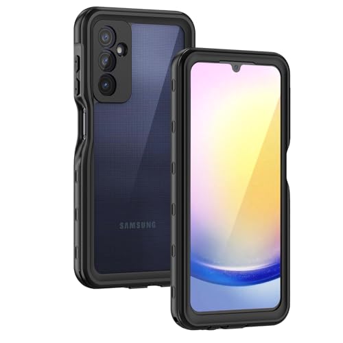 Coque double renfort Samsung Galaxy A25 5G étanche IP68 antichoc noir