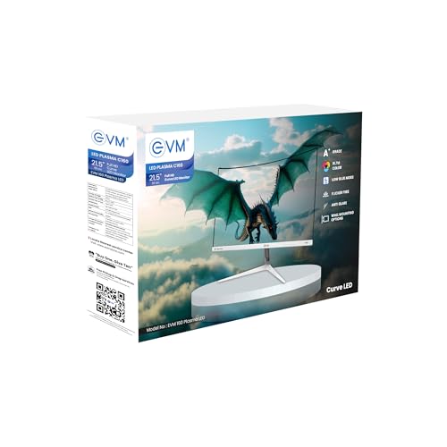 Image of EVM Full HD IPS Monitor - 100Hz, Frameless Design, FreeSync, Flicker-Free, Wall Mount Support-3-year-warranty (Monitor P) (21.5 inch Curved Screen)