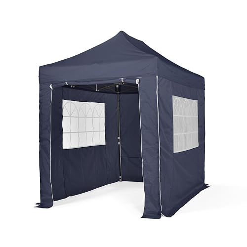 All Seasons Gazebos | 3x2m Pop Up Gazebo with 4 Side Walls & Accessory Pack | Heavy Duty, Fully Waterproof, High Grade Materials (Navy)