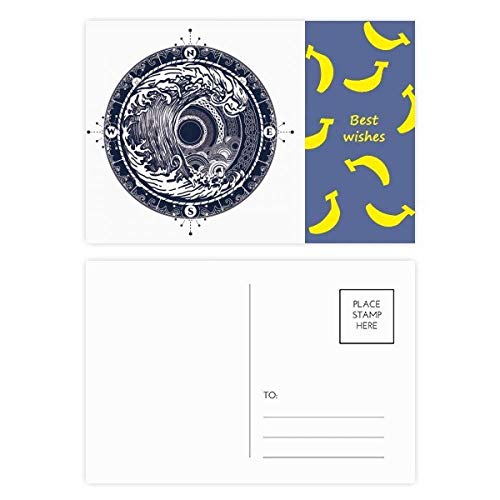Cartes postales vagues boussole pour vos remerciements de mariage et invitations de voyage