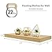 Sorbus Floating Shelves, Wall Shelves for Bedroom, Kitchen, Living Room, Home Decor 24 x 9 Inch Wall Mounted Floating Shelves for Wall, 2 Maple Wood