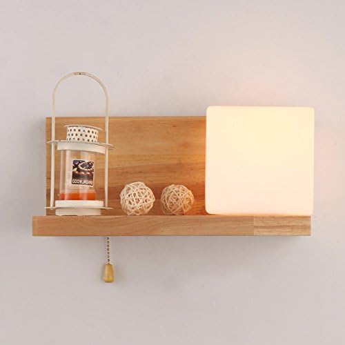 Creative Pastoral Wooden Hallway Wall Sconces Simple Bedsides Wall Sconces Living Room Wall Sconces (right)