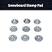 XCMAN 4 Layer-Cone Studs 7.87 Inch Dia Aluminum Snowboard Stomp Pad - 9pcs