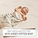 Deluxe Organic Crib Mattress Protector Pad – Waterproof & Breathable Organic Cotton Cover for Baby & Toddler Beds – Premium 280 GSM Knitted Jacquard, Soft Jersey Skirt