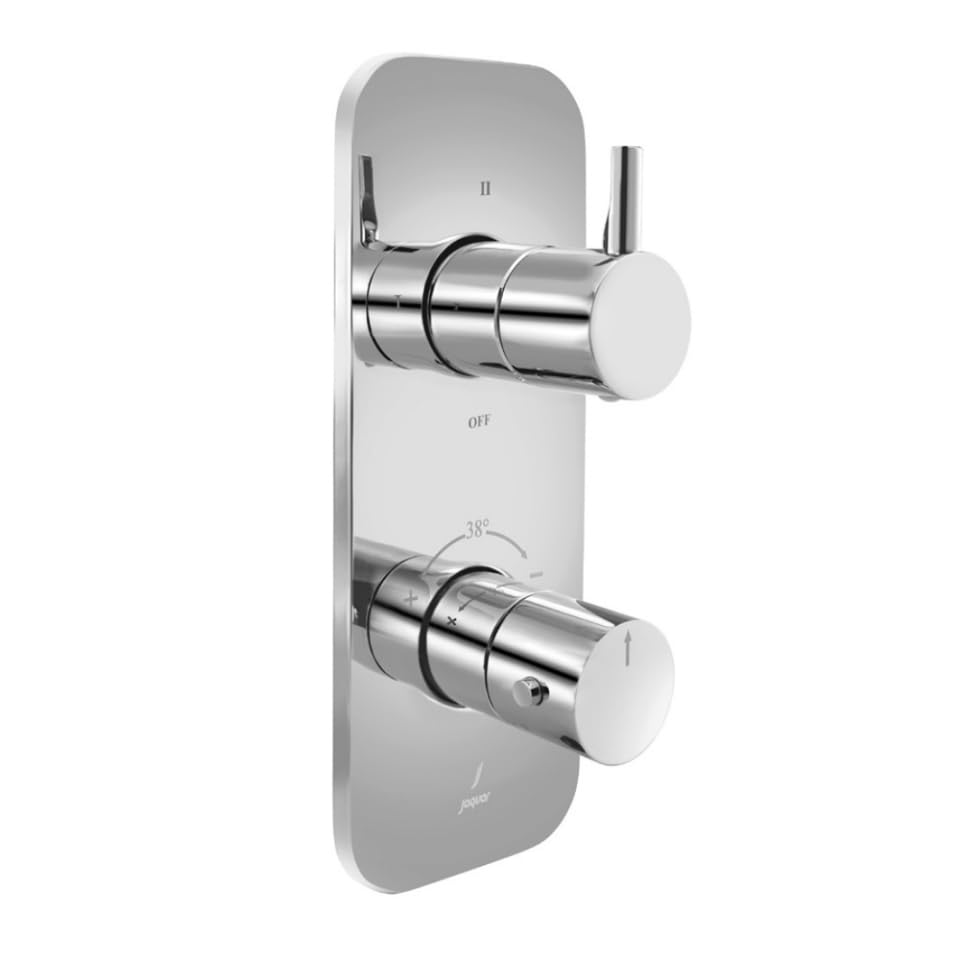 Image of Jaquar Aquamax Thermostatic Shower Mixer Set | Exposed Part Kit + Concealed Body | 3-Way Diverter | Chrome Finish | Luxury Bathroom Fitting | In-Wall InstallationFLPCHR5683NKPM+ ALD-CHR-683N