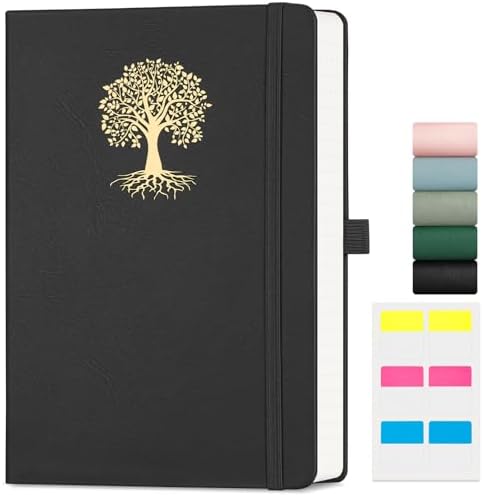 ONAVIA 8 Pack Lined Journal Notebooks For Work, Travel, College, (A5 Size 100 GSM Thick Paper) - Classic Ruled Journal Notebook, Hardcover Notepad For