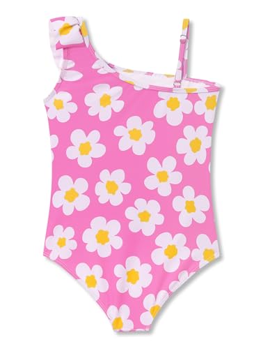Image of Girls One Piece Swimsuits Adjustable Double Strap for Kids Palm Tree Print Toddler Bathing Suit Size 2T-10