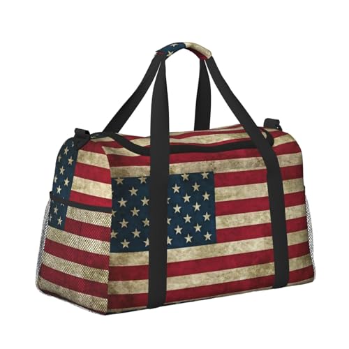 American Flag Travel Bag, Weekender Bags For Women Men For Outdoor Adventures, Ideal For Camping And Hiking3