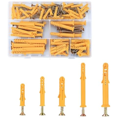 90pcs Wall Plugs and Screws Set Cover