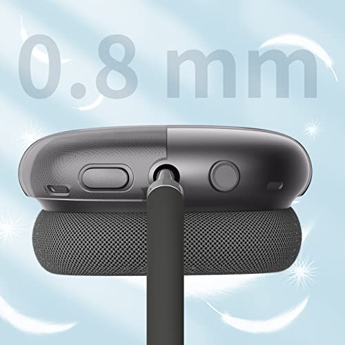 Image of Fintie Case Cover for AirPods Max, Soft TPU Clear Anti-Scratch Protective Cover, Transparent Accessories Skin Protector for AirPods Max Headphones (Clear Black)