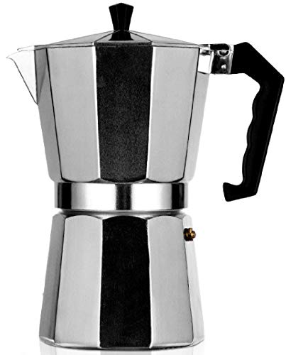 12 Cup 600ML Aluminum Silver Stovetop Espresso Maker Durable Express Percolator Pot Practical Moka Coffee Pot