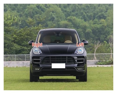 Cache lentille phare pour Macan 2014-2017 coque boîtier de remplacement gauche et droite - 2