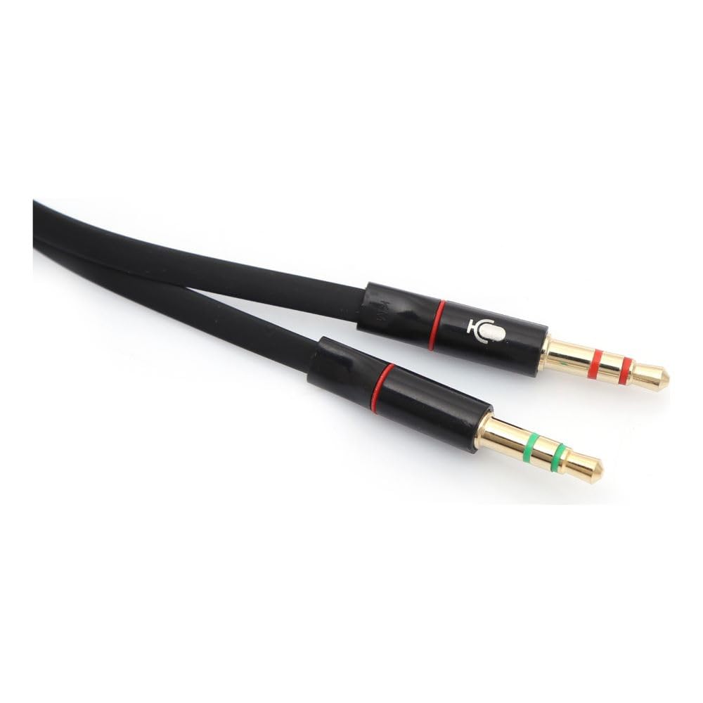 QPORT Q-A12 3,5mm RCA DİŞİ => MİKROFON+KULAKLIK 0,15mm ÇEVİRİCİ