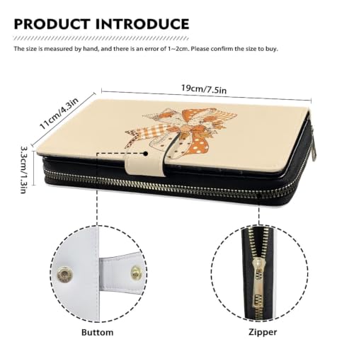 Image of COEQINE Ladies Wallets Pink Leopard Heart Black Printed Leather Phone Long Clutch Purses Check Coin Change Holder