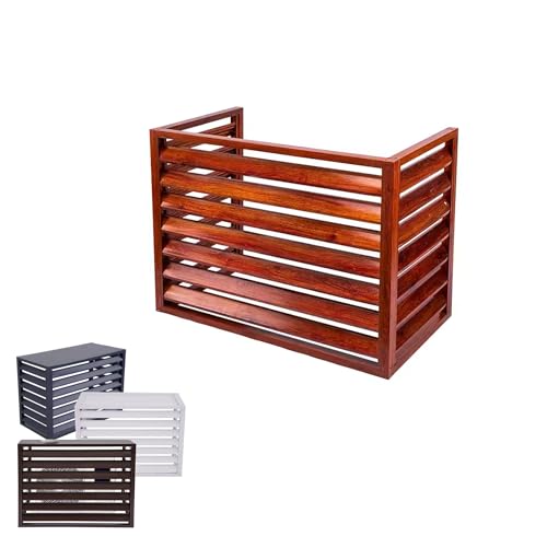 Ywanwj 1.5P klimaanlage schutzhaube Schutzgitter/Sichtschutz aus Aluminium abdeckung klimaanlage außengerät schallschutzhaube wärmepumpe Aluminium Blumenständer,lamellentür Hocheffizienter Luftstrom