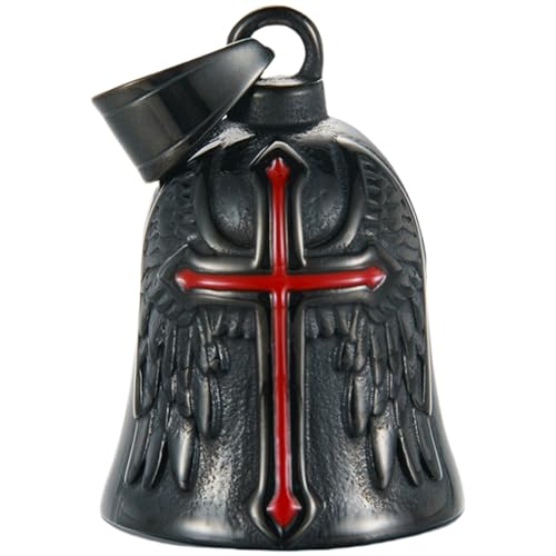 Image of Motorcycle Bell Guardian Angel Charm - Weather-resistant Good Luck Gremlin Bells With Gift Box, Legend Card, Keychain