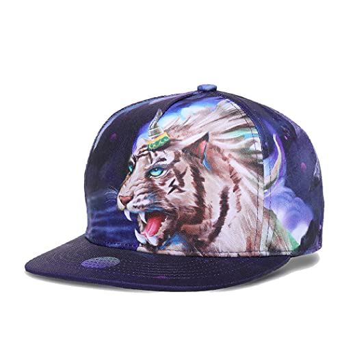 Image of Quanhaigou Snapback Hat for Men Women,Hip Hop Style Colorful Flat Bill Hats Teens Adjustable Baseball Cap