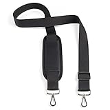 Correa Plateada Universal para Bolsos - Asa Acolchada y Antideslizante con Clips Metálicos - Repuesto Correa Bolso para Portátiles y Bandoleras