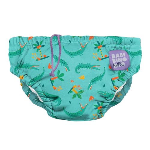 Bambino Mio 1 a 2 años, Pañal de natación reutilizable para bebés y niños pequeños (El cocodrilo astuto)