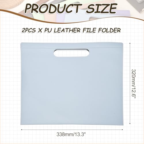 Carpeta A4 de cuero PU PATIKIL con cierre magnético e impermeable set de 2 piezas 2