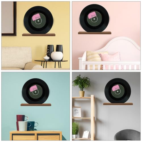 Étagère disques vinyles bois gain de place support mural pour magazines - 4