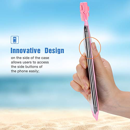 ProCase 2 Pack Waterproof Phone Pouch, Underwater Phone Case Up to 7", Dry Bag for iPhone 17 Air 16 15 14 13 Pro Plus Max, Galaxy S24 S23 S22 Ultra Pixel, Beach Essentials -Pink & Black