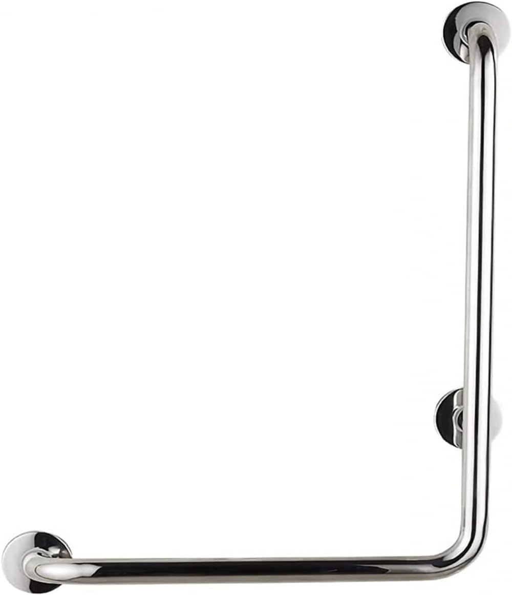 Amazon.com: Grab Bars Mirror Surface L-Shaped Bathroom Grab Bar,90 ...