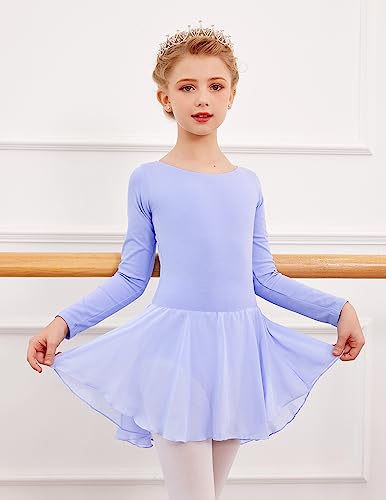 Image of Arshiner Kids Girls Classic Long Sleeve Leotard Dance Ballet Dress