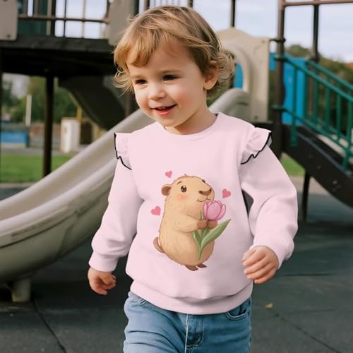 Toddler Sweatshirt Girls Long Sleeve Shirts Clothes For Kids Crew Neck Pullover Comfy Blouse for Winter3