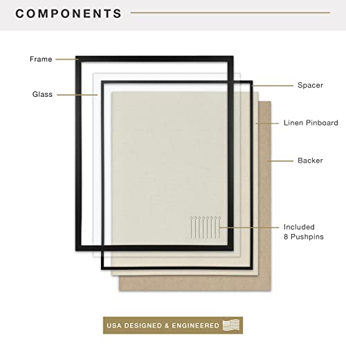 Image of MCS Linen Lined Shadow Box Frame, 12 x 12 Inch, Black