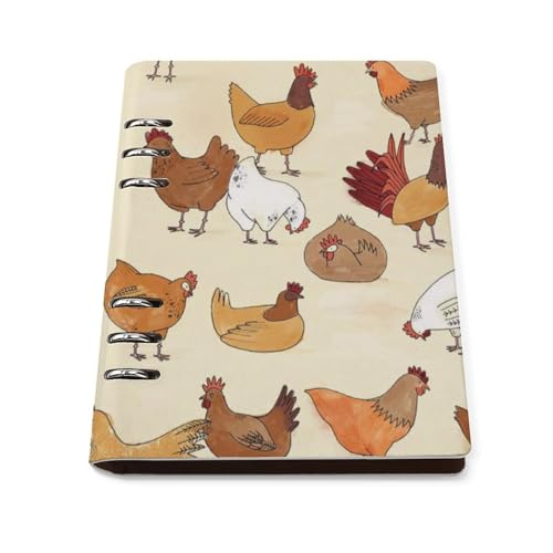 Carnet A5 rechargeable poule pour organiser vos recettes de cuisine à plat