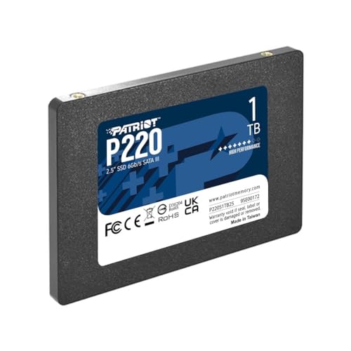Image of Patriot Memory P220 1TB Internal SSD SATA 3 2.5 inch Solid State Drive P220S1TB25