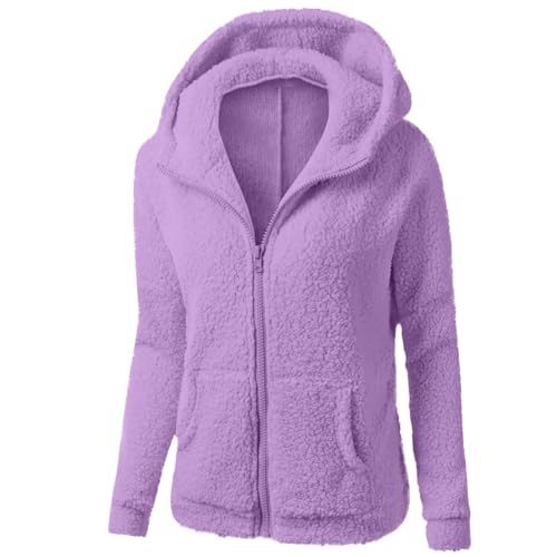 Sherpa Jacket for Girls Comfy Zip-up Jacket Polar Fleece Hoodie Kids Soft Fleece Sweatshirt Fall Winter Coat 5-14 Years4