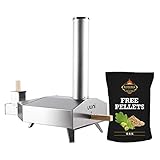 Ooni Uuni 3 BBQ Pellet Fired Pizza Oven, Stone, Pellet with 5# Free BBQ Pellets