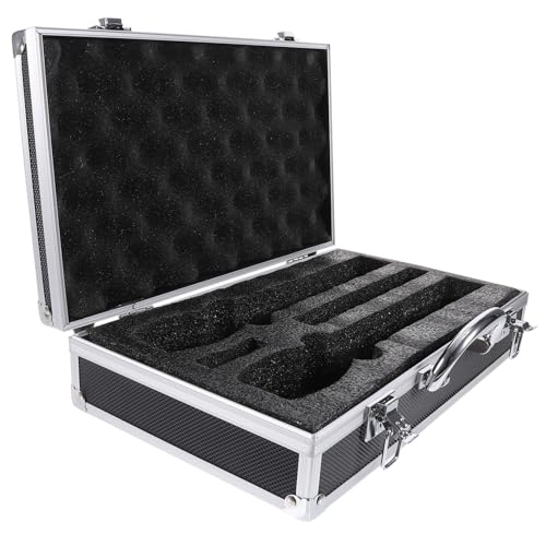 ERINGOGO Malette de Rangement pour Microphone sans Fil Emplacements Boîte de Protection Résistante et Légère pour Usage Karaoké et Enregistrement