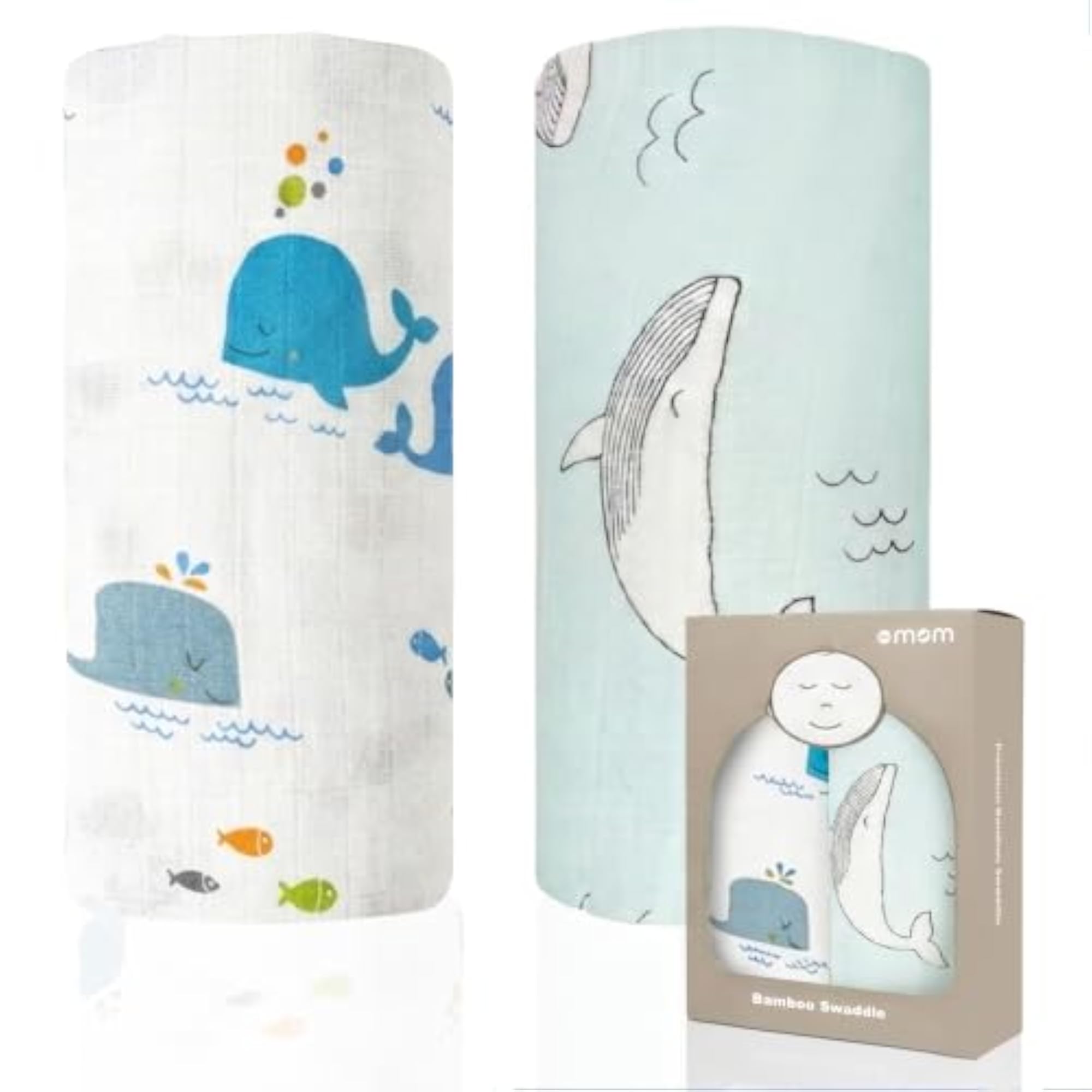 Premium Organic Bamboo Baby Swaddle Wrapper Receiving Blanket